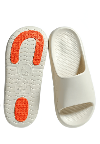 Water-resistant non-slip slippers to keep feet dry in shower 
