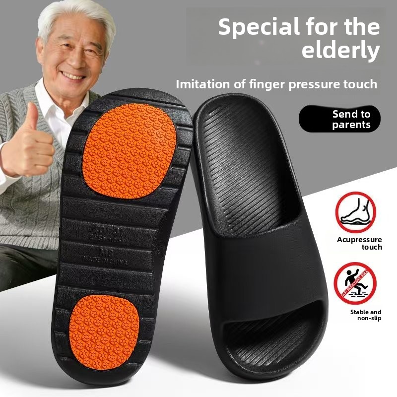 Non-slip slippers designed for the safety of elderly and pregnant people 